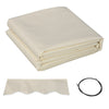 Outsunny 11' x 10' Retractable Awning Fabric Replacement Outdoor Sunshade Canopy Awning Cover, UV Protection, Cream White