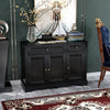 HOMCOM Sideboard Buffet Cabinet, Modern Kitchen Cabinet with 2 Drawers and Adjustable Shelves, Coffee Bar Cabinet, Black