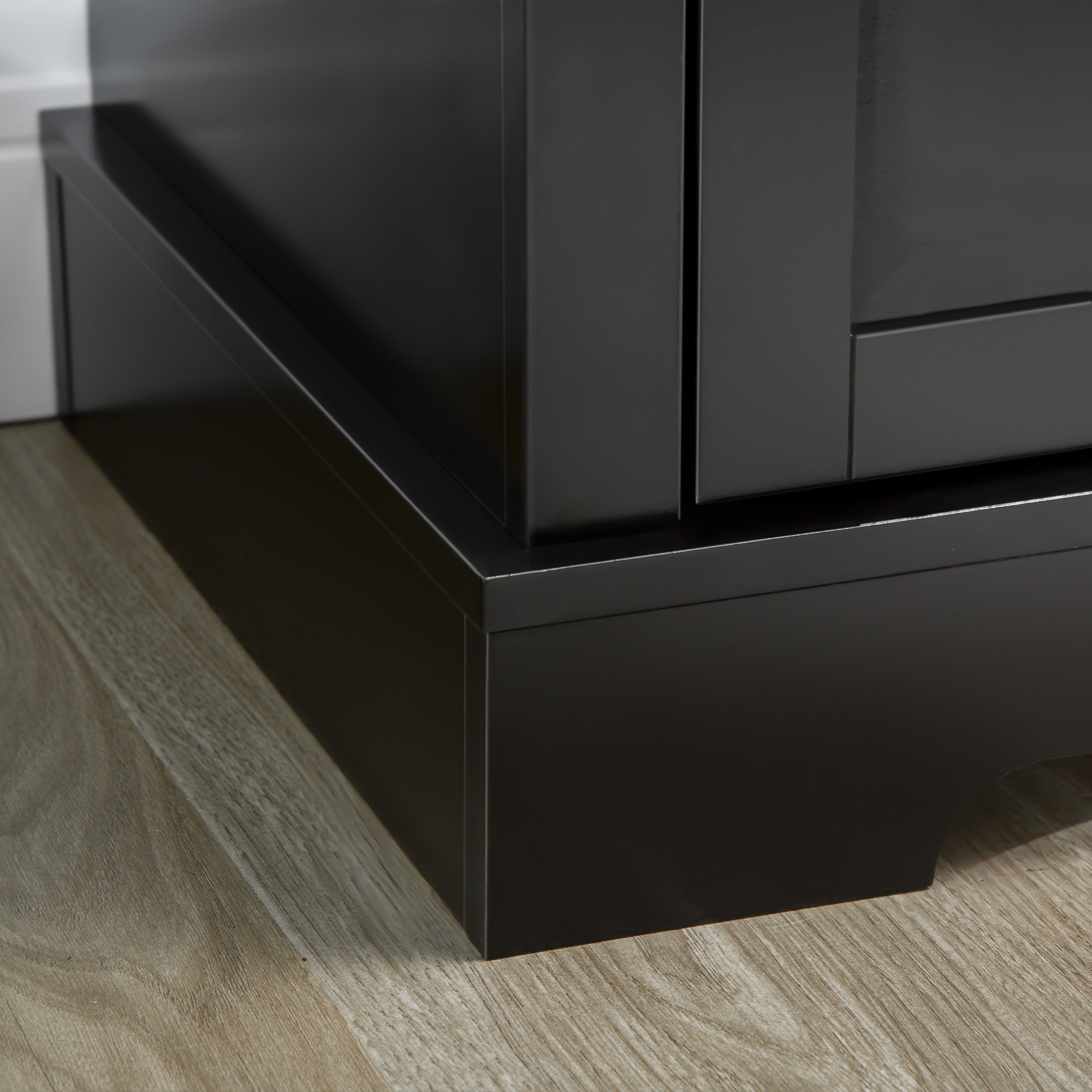 HOMCOM Sideboard Buffet Cabinet, Modern Kitchen Cabinet with 2 Drawers and Adjustable Shelves, Coffee Bar Cabinet, Black