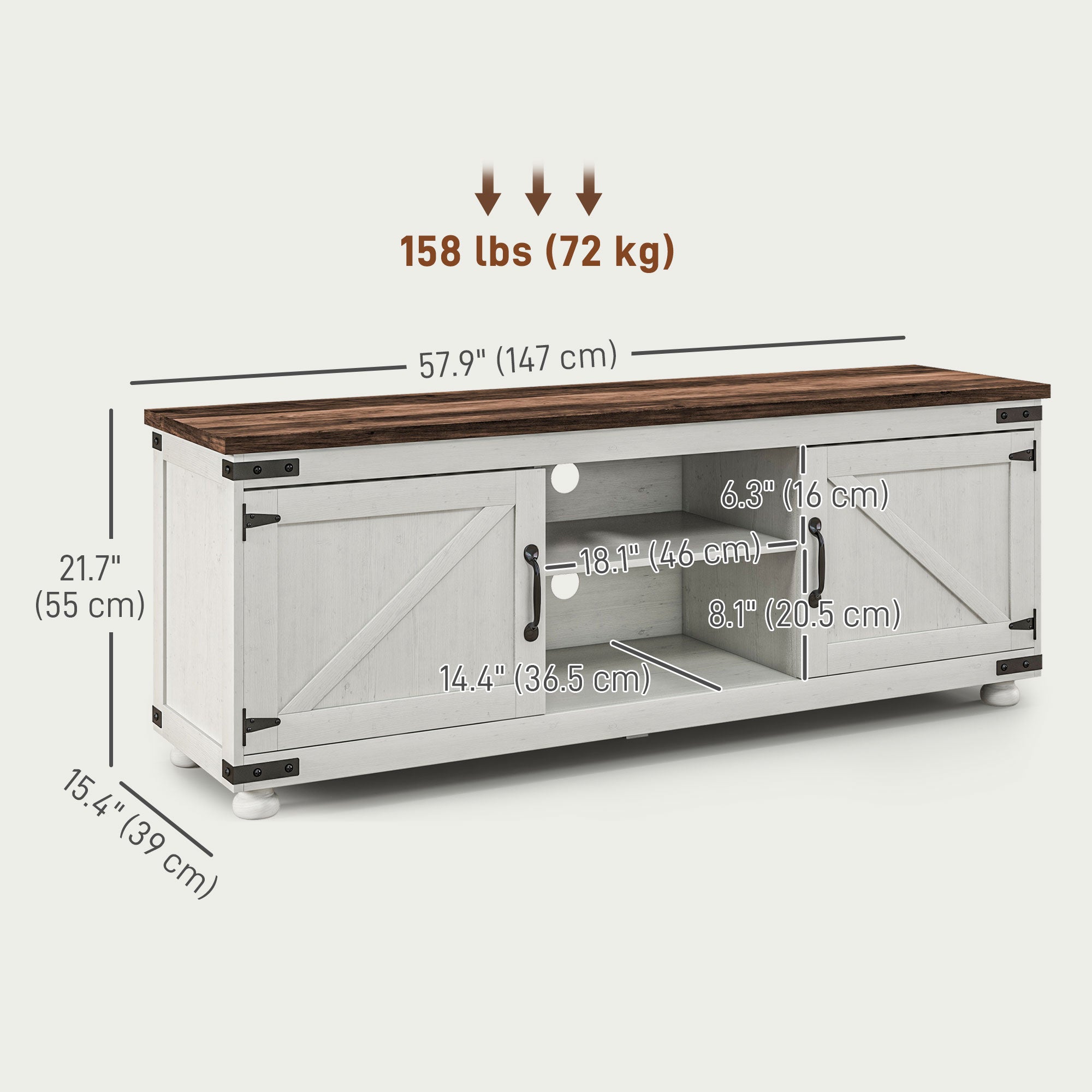 HOMCOM TV Stand for up to 65