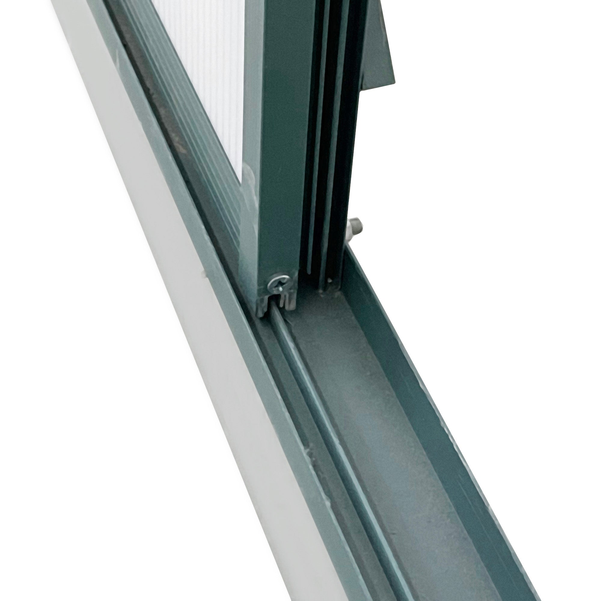 Outsunny 6' x 12' x 6.5' Polycarbonate Greenhouse, Walk-in Green House with Adjustable Roof Vent Galvanized Base Sliding Door Rain Gutter for Outdoor Garden Backyard, Green