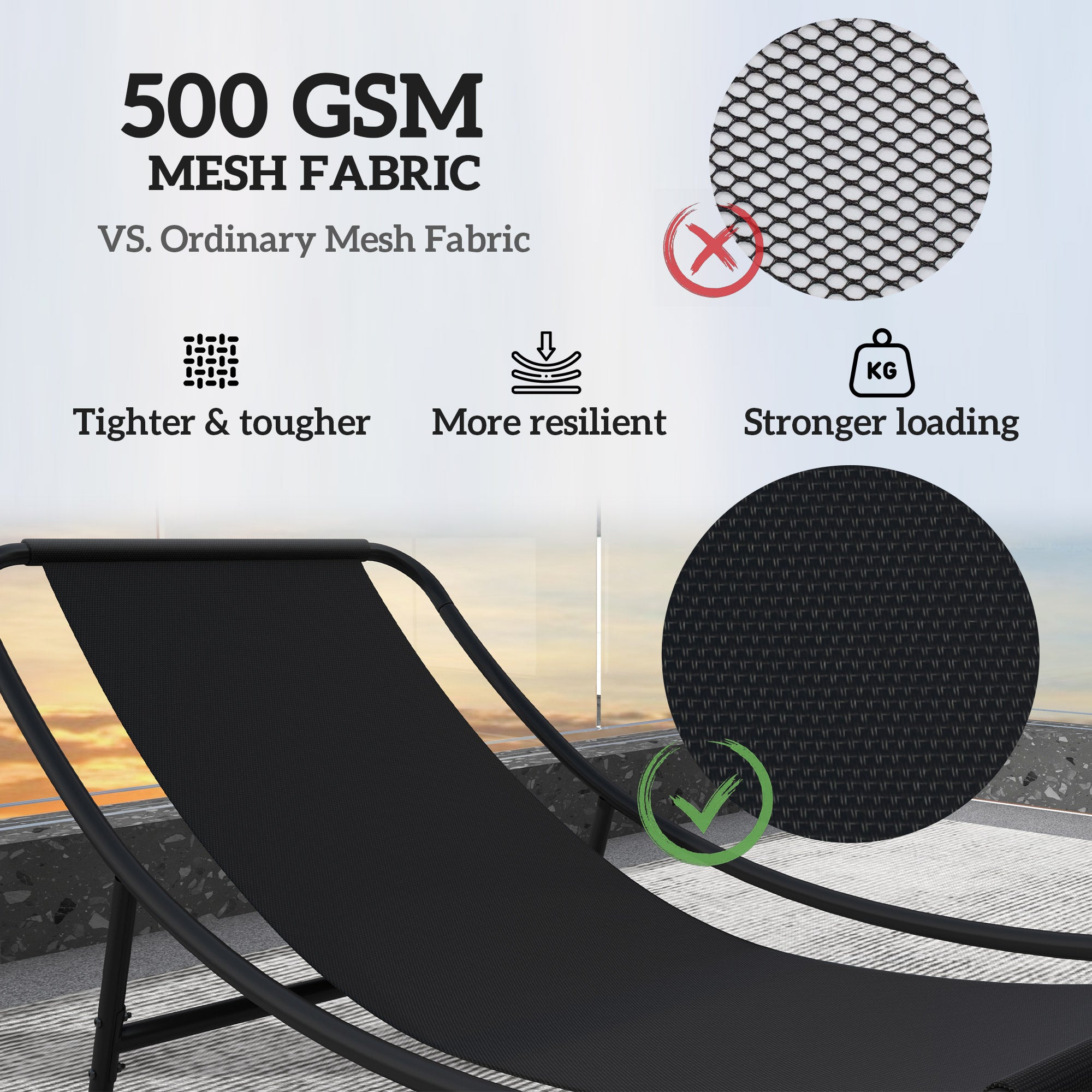 Outsunny Outdoor Rocking Chair with Cushion, Patio Rocking Chair with Mesh Deep Seat, Steel Frame Rocking Outdoor Patio Chair for Indoor, Porch, Garden, Dark Grey