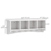 HOMCOM Coat Rack Wall Mount with Shelf, 28" Wall Coat Rack with 5 Double Hooks and 4 Storage Compartments for Bathroom, Living Room, Bedroom, Entryway, White