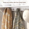 HOMCOM Coat Rack Wall Mount with Shelf, 28" Wall Coat Rack with 5 Double Hooks and 4 Storage Compartments for Bathroom, Living Room, Bedroom, Entryway, White