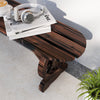 Outsunny Outdoor Bench with Wagon Wheel Legs, 2-Person Wood Garden Bench, Rustic Patio Bench Loveseat with Slatted Seat for Park, Porch, Backyard, Carbonized