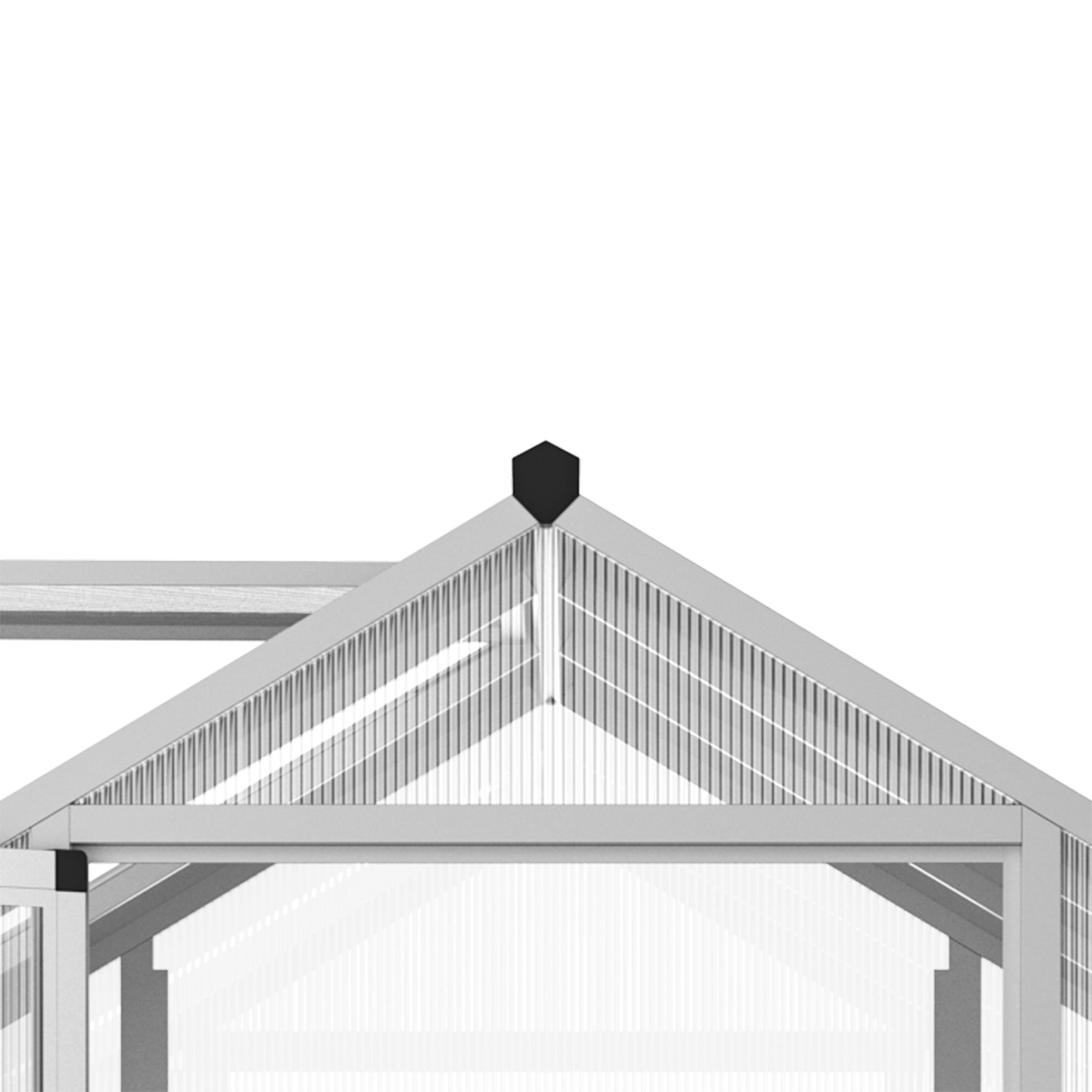 Outsunny 6' x 10' x 6.4' Walk-in Garden Greenhouse Polycarbonate Panels Plants Flower Growth Shed Cold Frame Outdoor Portable Warm House Aluminum Frame, Silver