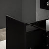 HOMCOM Small Bathroom Storage Cabinet, Space Saving Toilet Paper Cabinet, Narrow Bathroom Cabinet with Drawers and Hidden Storage, Black