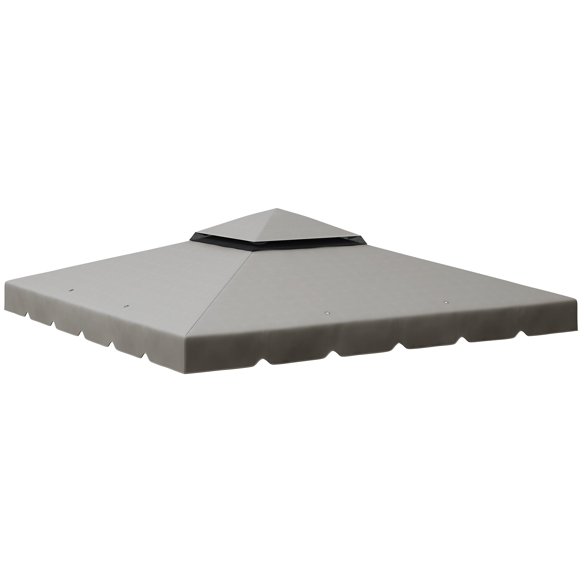 Outsunny 9.8' x 9.8' Gazebo Replacement Canopy, Gazebo Top Cover with Double Vented Roof for Garden Patio Outdoor TOP ONLY, Grey