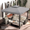 Outsunny 9.8' x 9.8' Gazebo Replacement Canopy, Gazebo Top Cover with Double Vented Roof for Garden Patio Outdoor TOP ONLY, Grey