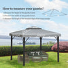 Outsunny 9.8' x 9.8' Gazebo Replacement Canopy, Gazebo Top Cover with Double Vented Roof for Garden Patio Outdoor TOP ONLY, Grey