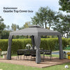 Outsunny 9.8' x 9.8' Gazebo Replacement Canopy, Gazebo Top Cover with Double Vented Roof for Garden Patio Outdoor TOP ONLY, Grey