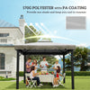 Outsunny 9.8' x 9.8' Gazebo Replacement Canopy, Gazebo Top Cover with Double Vented Roof for Garden Patio Outdoor TOP ONLY, Grey