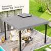 Outsunny 9.8' x 9.8' Gazebo Replacement Canopy, Gazebo Top Cover with Double Vented Roof for Garden Patio Outdoor TOP ONLY, Grey
