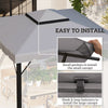 Outsunny 9.8' x 9.8' Gazebo Replacement Canopy, Gazebo Top Cover with Double Vented Roof for Garden Patio Outdoor TOP ONLY, Grey
