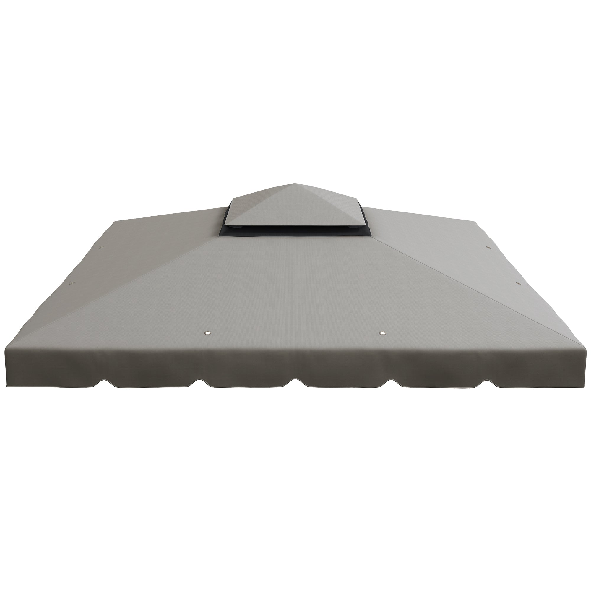 Outsunny 9.8' x 9.8' Gazebo Replacement Canopy, Gazebo Top Cover with Double Vented Roof for Garden Patio Outdoor TOP ONLY, Grey