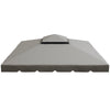 Outsunny 9.8' x 9.8' Gazebo Replacement Canopy, Gazebo Top Cover with Double Vented Roof for Garden Patio Outdoor TOP ONLY, Grey