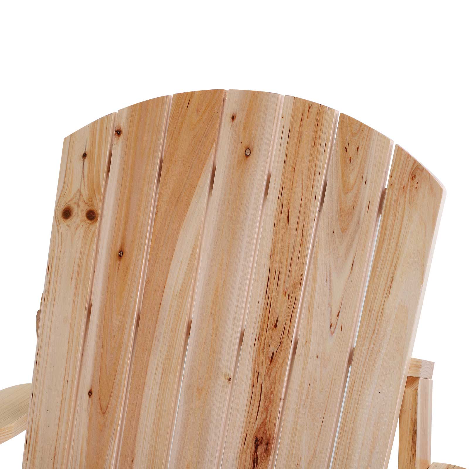 Outsunny Classic Adirondack Chair Muskoka Chair, Garden Deck Chair with Cup Holder for Patio, Indoor, Backyard, Natural