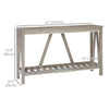 HOMCOM Console Table, Farmhouse Entryway Table with Storage Shelf, Rustic Sofa Table with Anti-tipper for Living Room and Entryway, Distressed Grey