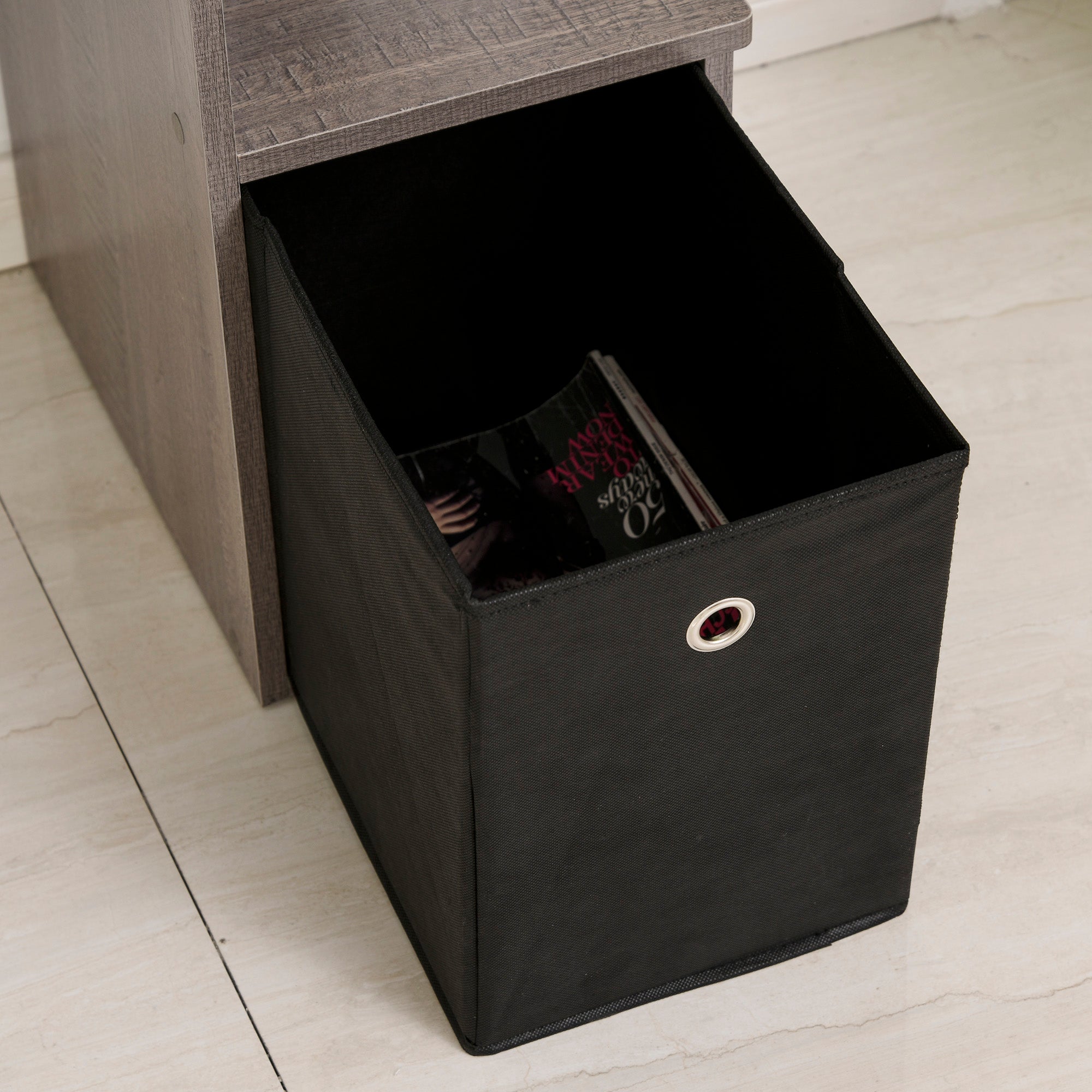 HOMCOM Computer Desk with Sliding Keyboard Tray Storage Drawer Shelf Home Office Workstation Grey