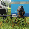 Outsunny 22" Folding Camping Table, Outdoor Portable Picnic Table with Carry Bag, Foldable Table for Camping, Picnic, Hiking, BBQ, Fishing, Black