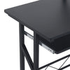 HOMCOM Computer Desk with Keyboard Tray, Writing Desk with Drawer, Workstation for Home Office, Black (35.4"Lx19.7"Wx39.4"H)