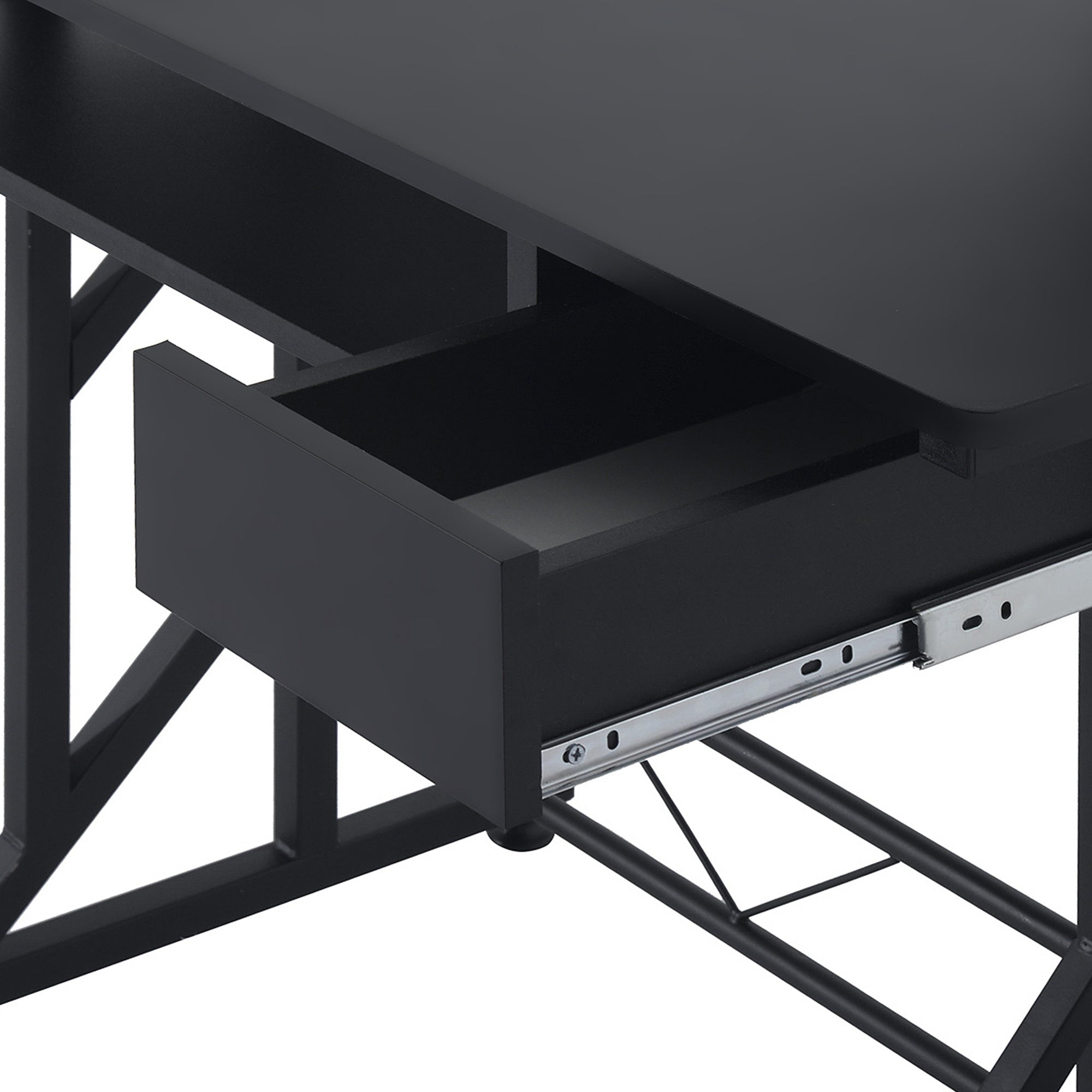 HOMCOM Computer Desk with Keyboard Tray, Writing Desk with Drawer, Workstation for Home Office, Black (35.4