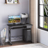 HOMCOM Computer Desk with Keyboard Tray, Writing Desk with Drawer, Workstation for Home Office, Black (35.4"Lx19.7"Wx39.4"H)