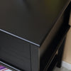 HOMCOM Modern Nightstand, Accent End Side Table with 2 Drawers and Storage Shelf, Bedside Table for Bedroom, Black