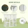 PawHut Large Outdoor Catio Enclosure, Weatherproof Cat House with Asphalt Roof,  Wooden Cat Patio Cage with 6 Balanced Platforms, 71" x 39" x 71", White
