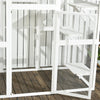 PawHut Large Outdoor Catio Enclosure, Weatherproof Cat House with Asphalt Roof,  Wooden Cat Patio Cage with 6 Balanced Platforms, 71" x 39" x 71", White