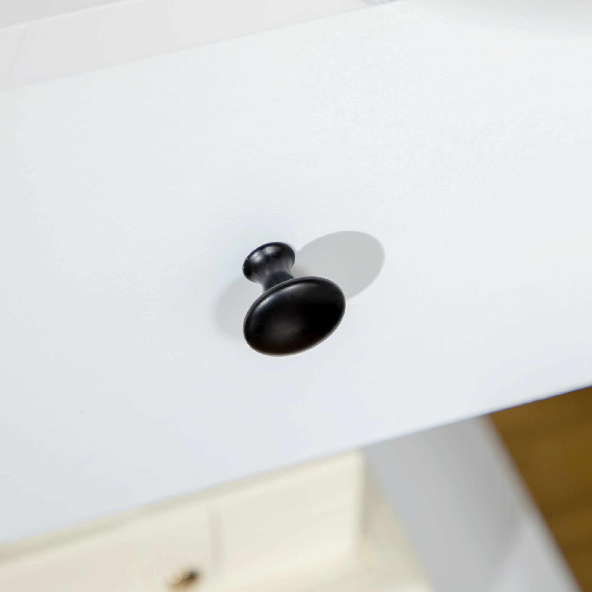 HOMCOM Side Table Set of 2, End Tables with Drawer and Bottom Shelf, 2-tier Nightstand for Bedroom, Living Room, White