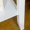 HOMCOM Side Table Set of 2, End Tables with Drawer and Bottom Shelf, 2-tier Nightstand for Bedroom, Living Room, White