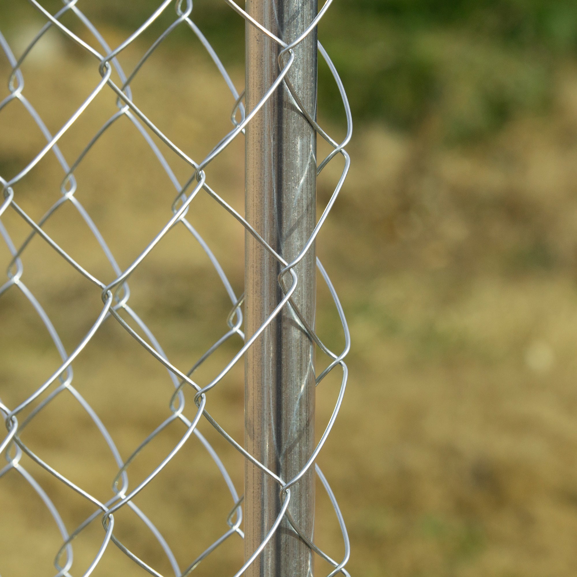 PawHut Dog Kennel Outdoor Galvanized Chain Link Fence Heavy Duty Pet Run House Chicken Coop with Secure Lock Mesh Sidewalls for Backyard Garden Silver, 13' L x 7.5' W x 5.9' H