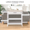 HOMCOM Console Table, Modern Entryway Table with Drawer and 2 Shelves, Sofa Table for Living Room, Hallway, White
