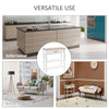 HOMCOM Console Table, Modern Entryway Table with Drawer and 2 Shelves, Sofa Table for Living Room, Hallway, White