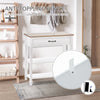 HOMCOM Console Table, Modern Entryway Table with Drawer and 2 Shelves, Sofa Table for Living Room, Hallway, White