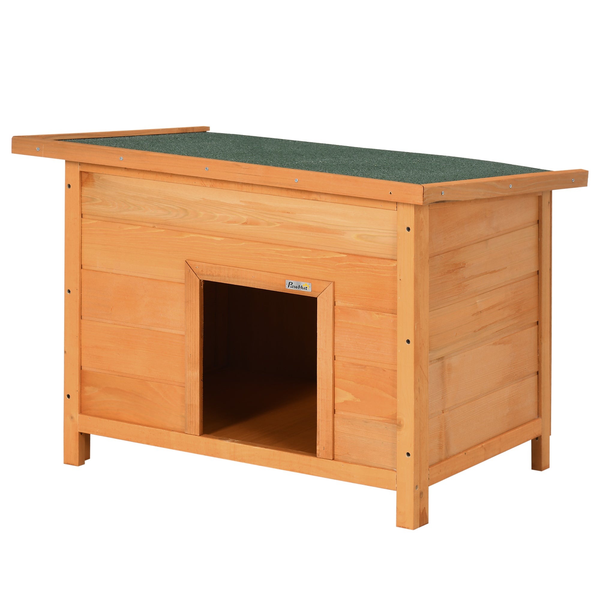 PawHut Wooden Dog Kennel Elevated Dog Pet House w/ Open Top 82W x 58D x 58H cm