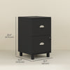 HOMCOM Vertical Filing Cabinet with 2 Drawers, Lockable File Cabinet with Adjustable Hanging Bars for A4 and Letter for Home Office, Black