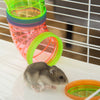 PawHut Hamster Cage, Large Small Animal House, 5-Level Guinea Pig Cage Gerbil Haven, Tunnel Tube System, with Water Bottle, Exercise Wheel, Food Dish, Ramps, Light Blue