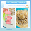 PawHut Hamster Cage, Large Small Animal House, 5-Level Guinea Pig Cage Gerbil Haven, Tunnel Tube System, with Water Bottle, Exercise Wheel, Food Dish, Ramps, Light Blue