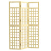 Outsunny 3 Panel Outdoor Wood Privacy Screen, 47.2" x 66.9" Folding Room Divider/Trellis for Home, Patio, Deck, Natural Wood
