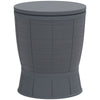 Outsunny Outdoor Cool Bar Table, 11 Gallon Patio Cooler Side Table with Height Adjustable Top, Drainage Plug, 3-in-1 Cocktail Table for Beer Wine Storage, Deck Pool Party, Grey