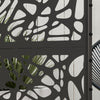 Outsunny Metal Outdoor Privacy Screen, Decorative Outdoor Divider with Stand and Expansion Screws, Freestanding Privacy Panel for Garden, Backyard, Deck, Pool, Twisted Line Style