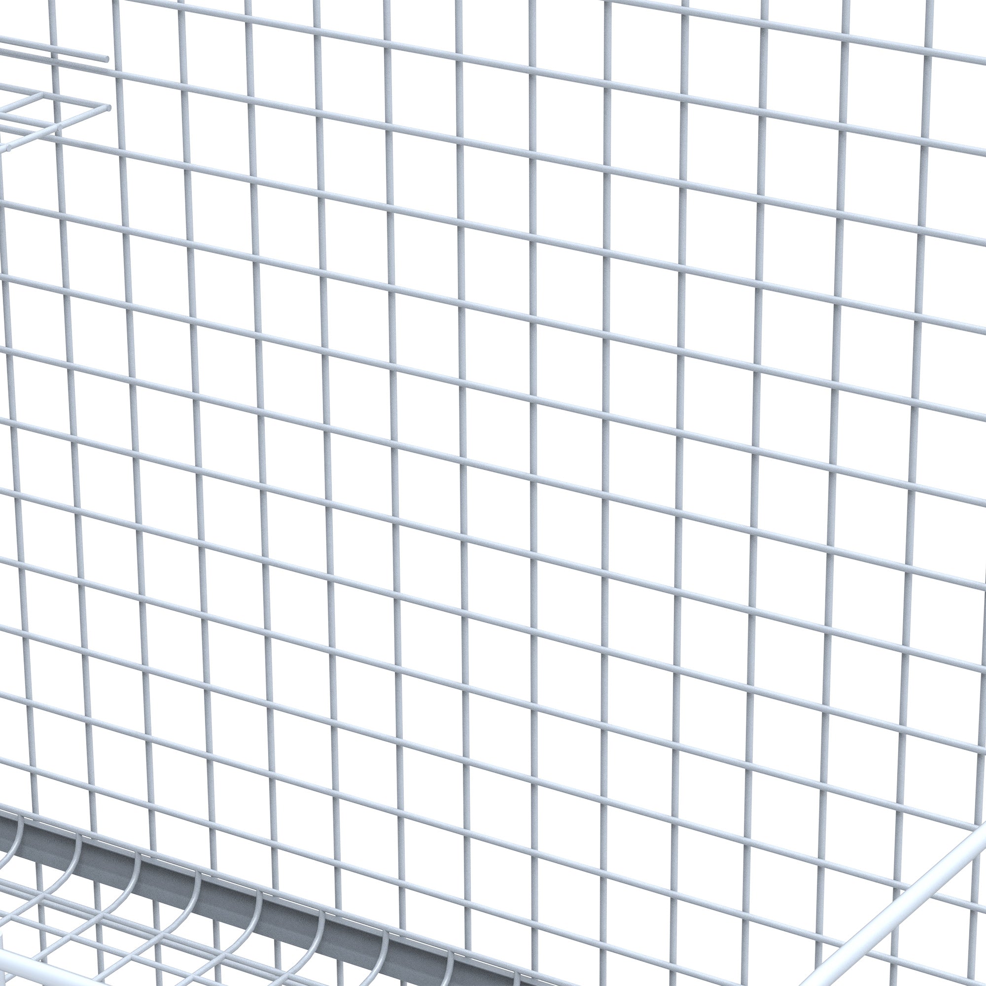 Pawhut 3-Level Metal Small Animal Cage Bunny Pet Hutch Ferret Platform Feeding Habitat Easy Clip Base Ladder Grey
