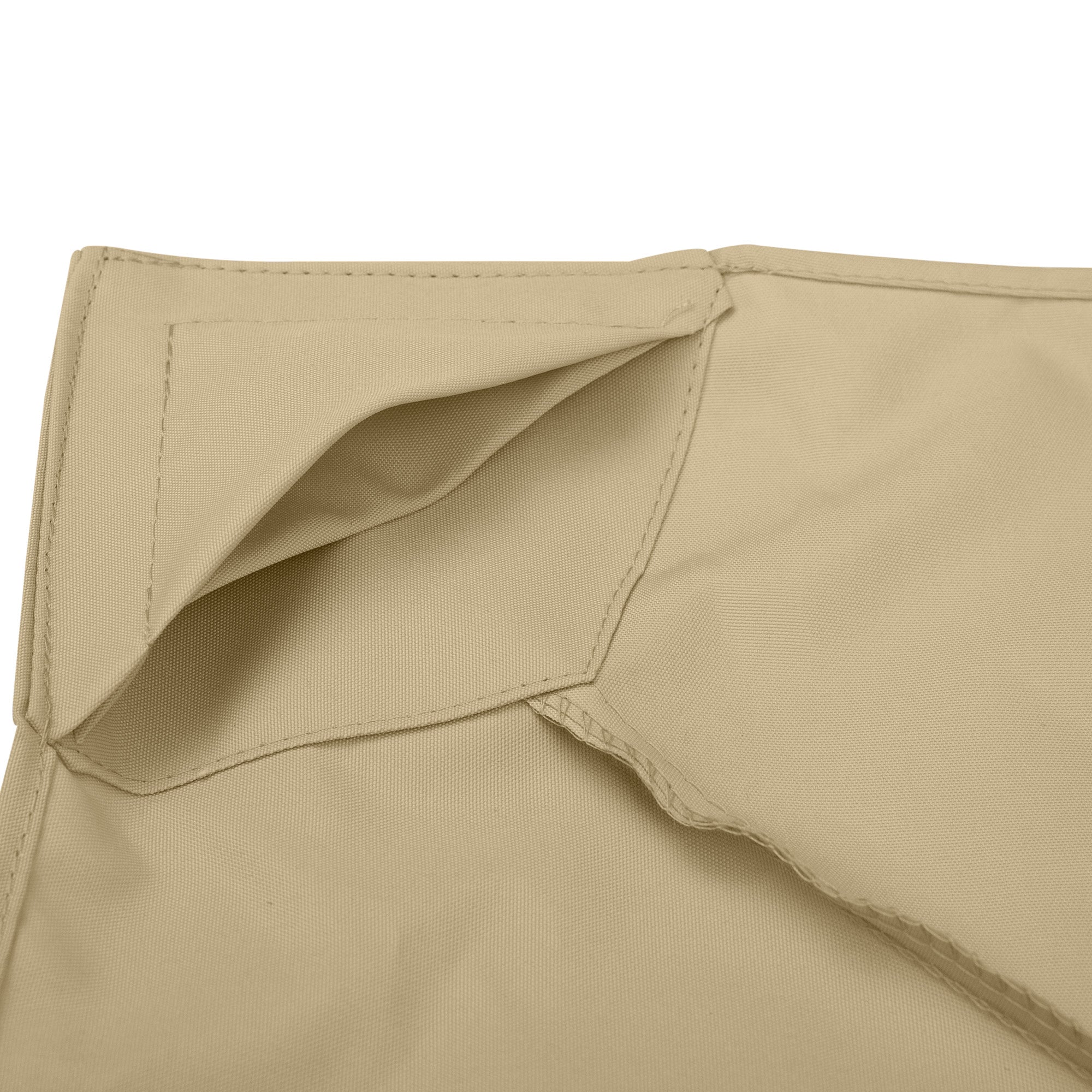 Outsunny 9.8' x 9.8' Square 2-Tier Gazebo Canopy Replacement Top Cover Outdoor Garden Sun Shade, Beige