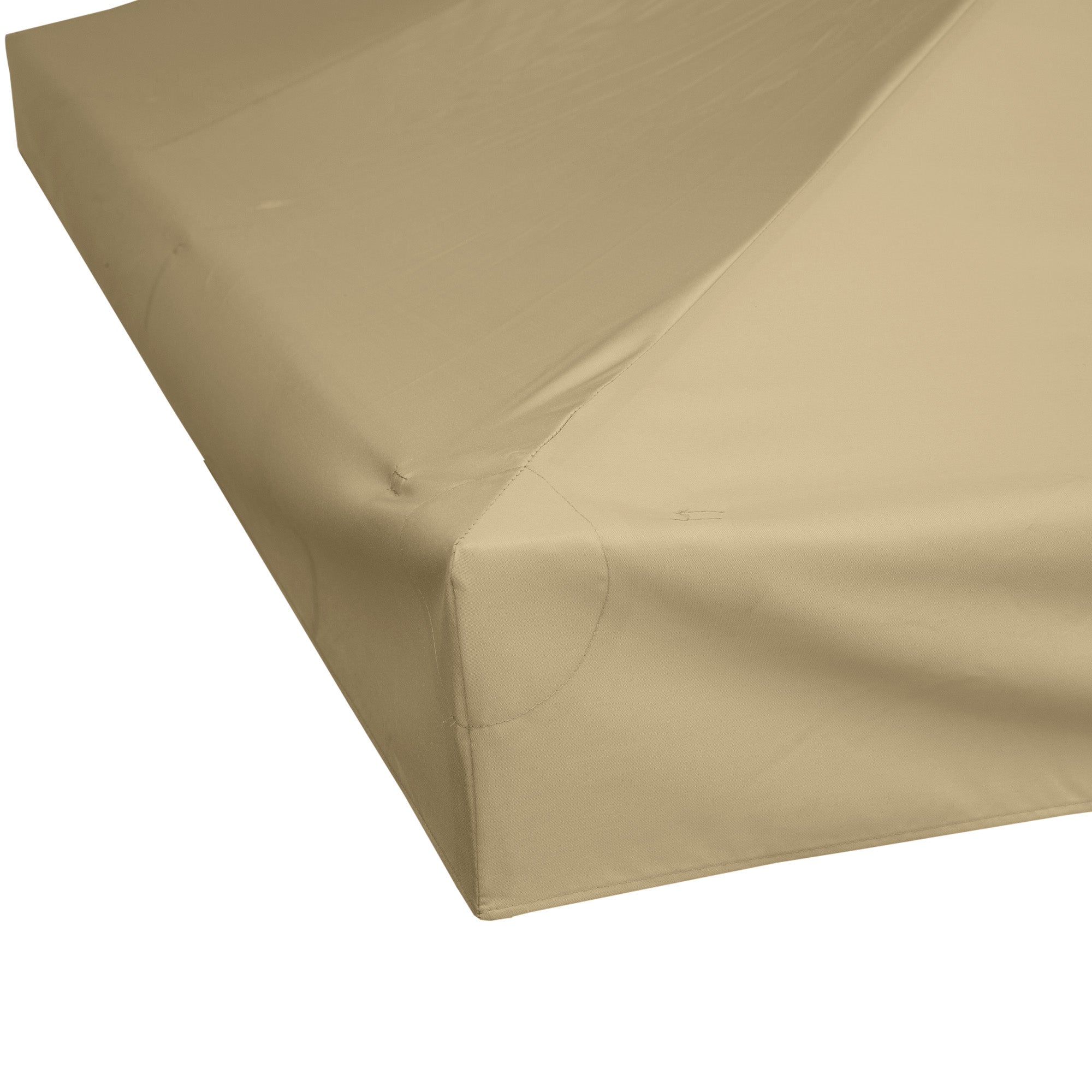 Outsunny 9.8' x 9.8' Square 2-Tier Gazebo Canopy Replacement Top Cover Outdoor Garden Sun Shade, Beige