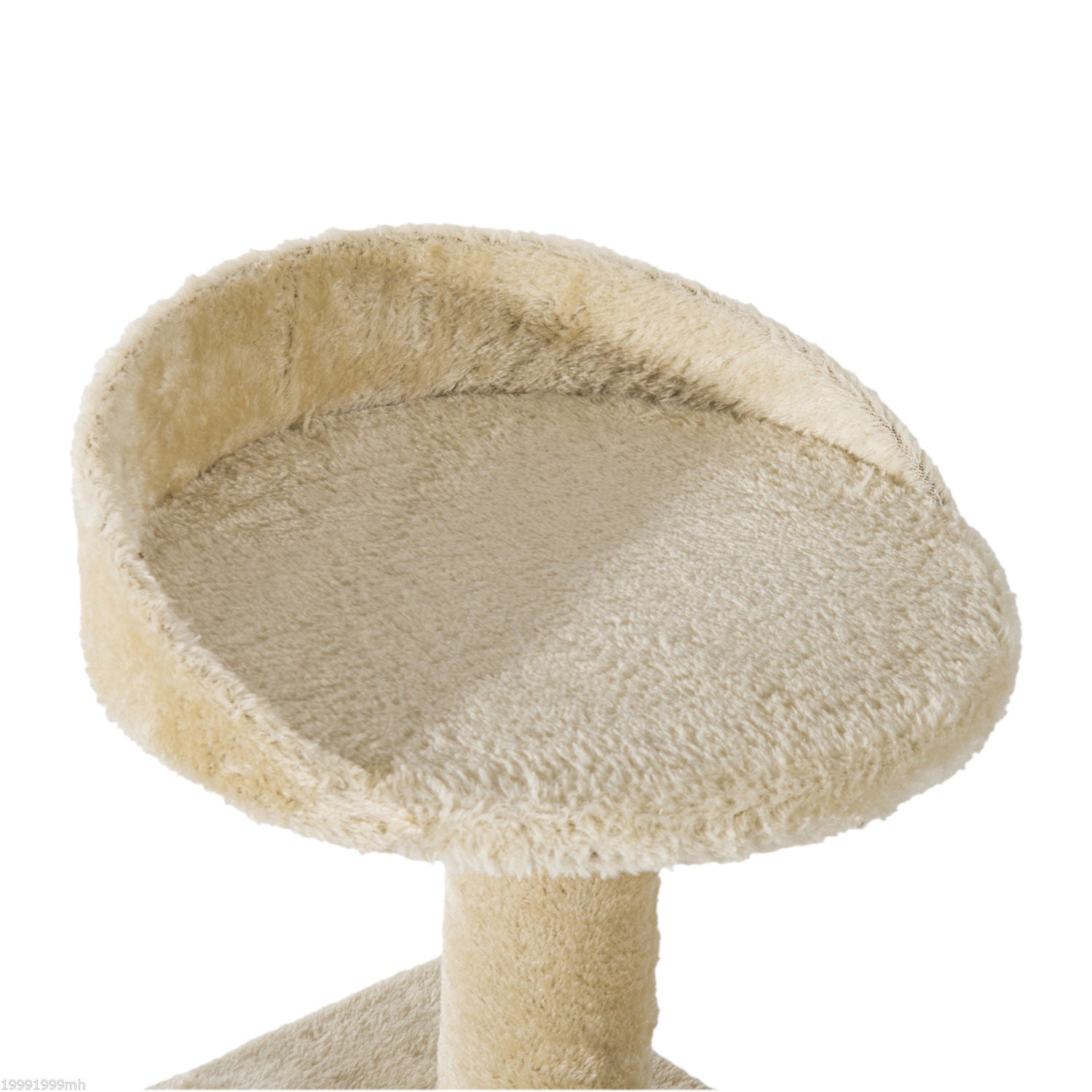 PawHut 39” Cat Scratching Tree 5-Level Revolving Steps Kitten Activity Center Kitty Scratch Post Pet Furniture (Beige)