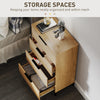 HOMCOM Dresser for Bedroom, 4 Drawer Dresser Tower, Tall Chest of Drawers, Storage Organizer Cabinet for Hallway, Entryway, Closet, Natural Wood Grain