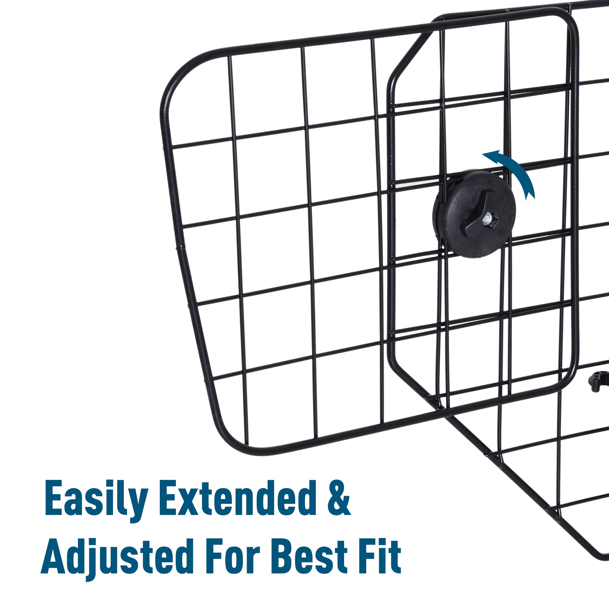 PawHut Heavy Duty Pet Dog Guard Wire Mesh Car Barrier Adjustable  Auto SUVs Vehicle Fence Safety Grill Black