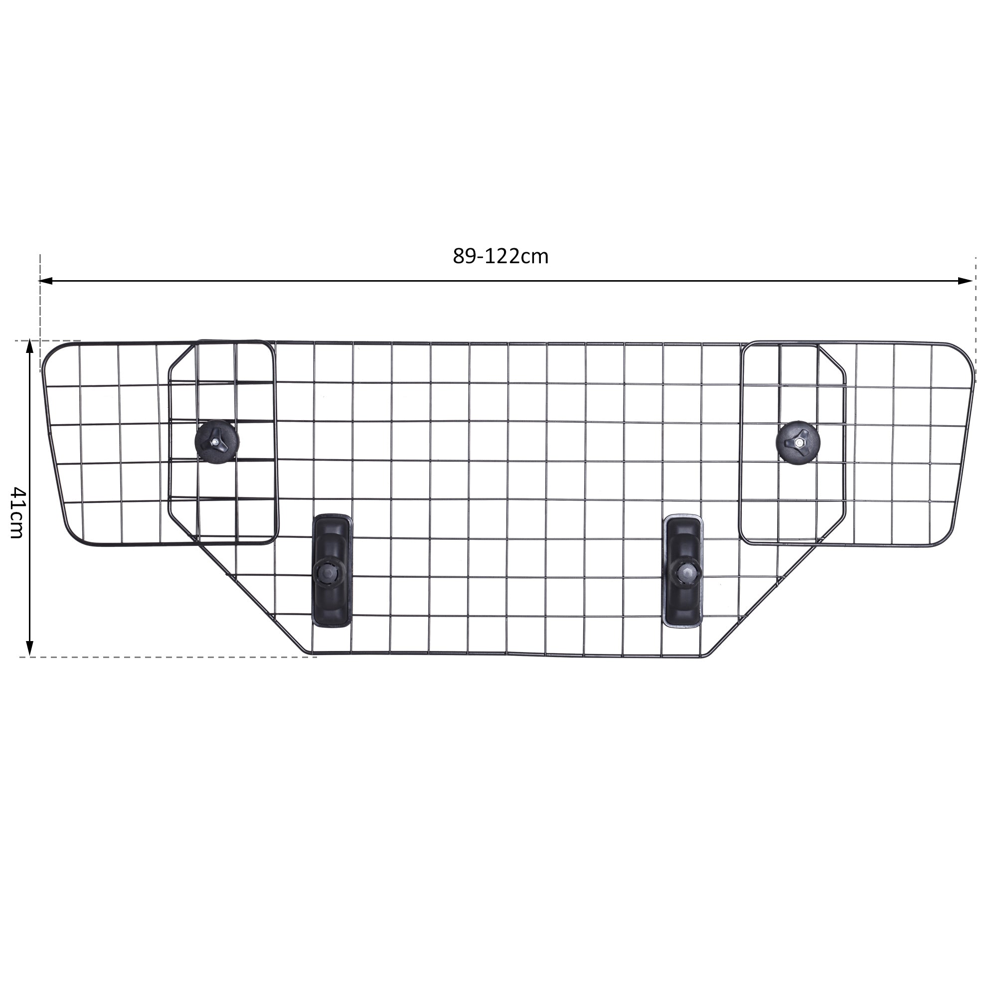 PawHut Heavy Duty Pet Dog Guard Wire Mesh Car Barrier Adjustable  Auto SUVs Vehicle Fence Safety Grill Black